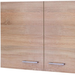 Hängeschrank FLEX-WELL Samoa Schränke Gr. B/H/T: 80 cm x 55 cm x 32 cm, 1 St., braun (weiß, sonoma eiche) Hängeschränke (B x H T) 80 54,8 32 cm