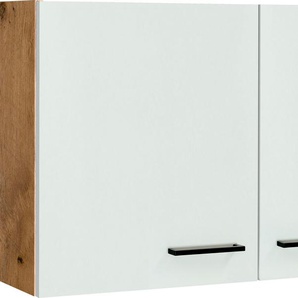 Hängeschrank FLEX-WELL Vintea Schränke Gr. B/H/T: 100 cm x 54,8 cm x 32 cm, 2 St., beige (magnolia matt, lancelot oak) Küchenhängeschrank Hängeschränke (B x H T) 100 54,8 32 cm, mit Metallgriffen