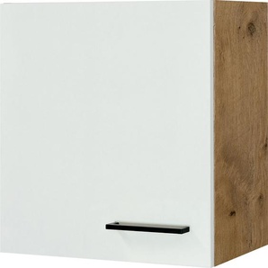 Hängeschrank FLEX-WELL Vintea Schränke Gr. B/H/T: 50 cm x 54,8 cm x 32 cm, 1 St., beige (magnolia matt, lancelot oak) Küchenhängeschrank Hängeschränke (B x H T) 50 54,8 32 cm, mit Metallgriffen