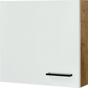 Hängeschrank FLEX-WELL Vintea Schränke Gr. B/H/T: 60 cm x 54,8 cm x 32 cm, 1 St., beige (magnolia matt, lancelot oak) Küchenhängeschrank Hängeschränke (B x H T) 60 54,8 32 cm, mit Metallgriffen