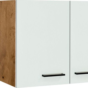 Hängeschrank FLEX-WELL Vintea Schränke Gr. B/H/T: 80 cm x 54,8 cm x 32 cm, 2 St., beige (magnolia matt, lancelot oak) Küchenhängeschrank Hängeschränke (B x H T) 80 54,8 32 cm, mit Metallgriffen