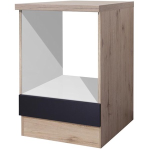 Herdumbauschrank FLEX-WELL Antigua Schränke Gr. B/H/T: 60 cm x 86 cm x 57 cm, grau (anthrazit, san remo eiche) Herdumbauschränke (B x H T) 60 86 cm
