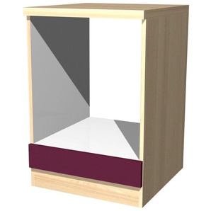 Herdumbauschrank FLEX-WELL Portland Schränke Gr. B/H/T: 60 cm x 86 cm x 60 cm, lila (aubergine, akazie) Herdumbauschränke (B x H T) 60 86 cm