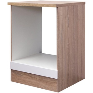 Herdumbauschrank FLEX-WELL Samoa Schränke Gr. B/H/T: 60 cm x 85 cm x 57 cm, weiß (weiß, sonoma eiche) Herdumbauschränke (B x H T) 60 85 cm