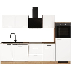 Flex-Well Küche ROMEO & JULIA, Breite 280 cm, wahlweise mit E-Geräten und Spüle in edelstahl oder schwarz