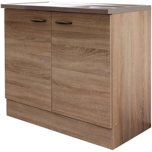 Flex-Well Spülenschrank Bergen (B x H x T) 100 x 85 x 50 cm, inkl. Einbauspüle