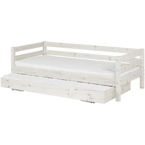 FLEXA Bett mit Ausziehbett  Flexa Classic ¦ weiß ¦ Maße (cm): B: 100 H: 67