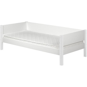 FLEXA Bett mit hinterer Absturzsicherung  Flexa White - weiß - Materialmix - 90 cm - 66 cm | Möbel Kraft