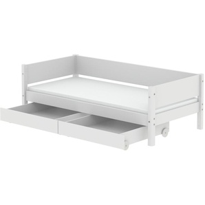 FLEXA Einzelbett mit 2 Schubkästen  Flexa White ¦ weiß ¦ Maße (cm): B: 210 H: 66,5 T: 101.0