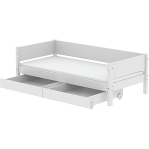 FLEXA Einzelbett mit 2 Schubkästen  Flexa White ¦ weiß ¦ Maße (cm): B: 210 H: 66,5 T: 101