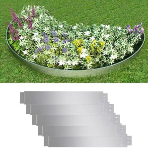 Flexible Rasenkante 5-er Set Verzinkter Stahl 100x14 cm
