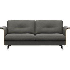 FLEXLUX 2,5-Sitzer »Glow Sofa, Couch,«, Premium-Sitz: Kaltschaum & Federkern, Arml. geölte Eiche, Fuß Alu