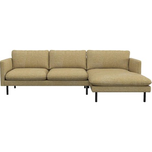 FLEXLUX Ecksofa »Bolzano, elegant und bequem, L-Form«, Sitzaufbau mit Kaltschaum & Stahl-Wellen, loose Sitz -& Rückenkissen