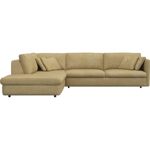 FLEXLUX Ecksofa »Lovane, elegant und zeitlos, bequem, L-Form«, Weich & anschmiegsam, große Sitztiefe auf Kaltschaum, Dekokissen inkl.