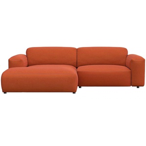 FLEXLUX Ecksofa »Lucera Chaislongue rechts oder links, L-Form, bequem«, modern & anschmiegsam, Kaltschaum, Stahl-Wellenunterfederung