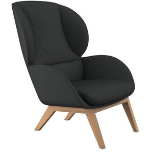 FLEXLUX Ohrensessel Adria, Stil & Komfort, organische Form, Fuß Eiche