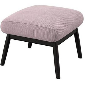 FLEXLUX Polsterhocker Padova, Fußhocker für Ohrensessel, Fuß schwarz