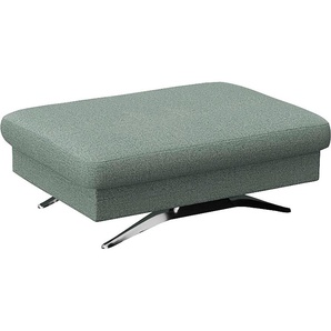 FLEXLUX Pouf Glow Sitzhocker, Polsterhocker, Hocker mit Stauraum, Fuß Alu