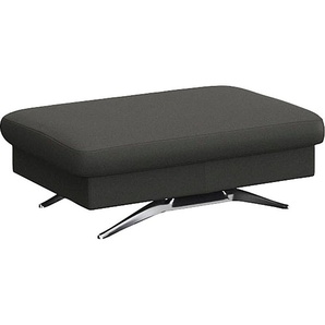 FLEXLUX Pouf Glow Sitzhocker, Polsterhocker, Hocker mit Stauraum, Fuß Alu