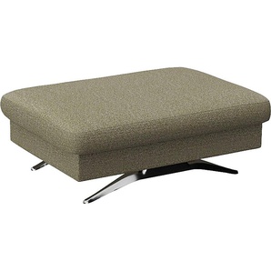 FLEXLUX Pouf Glow Sitzhocker, Polsterhocker, Hocker mit Stauraum, Fuß Alu