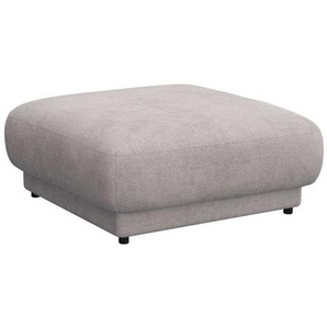 FLEXLUX Pouf Molino, Fußhocker, Sitzhocker, Polsterhocker, Kaltschaum & Stahl-Wellen, Füsse Schwarz