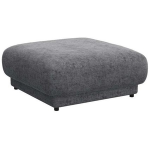 FLEXLUX Pouf Molino, Fußhocker, Sitzhocker, Polsterhocker, Kaltschaum & Stahl-Wellen, Füsse Schwarz