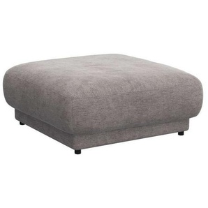 FLEXLUX Pouf Molino, Fußhocker, Sitzhocker, Polsterhocker, Kaltschaum & Stahl-Wellen, Füsse Schwarz