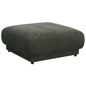 FLEXLUX Pouf Molino, Fußhocker, Sitzhocker, Polsterhocker, Kaltschaum & Stahl-Wellen, Füsse Schwarz