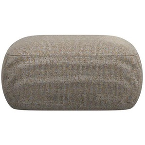 FLEXLUX Pouf Torino, rund, bodennah, Sitzhocker, Polsterhocker, Modernes, organisches Hocker-Design, Kaltschaum, Wellenunterfederung