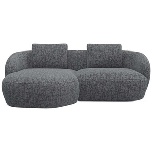 FLEXLUX Wohnlandschaft Torino, rund, L-Form, Sofa-Ecke mit Recamiere, Longchair-Sofa, Modernes, organisches Sofa-Design, Kaltschaum, Wellenunterfederung