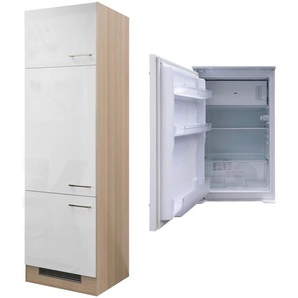 FlexWell Geräteumbauschrank, Akazie, Perlmutt, Holzwerkstoff, 60x200x57.1 cm, individuell planbar, Küchen, Küchenmöbel, Küchenschränke, Geräteumbauschränke