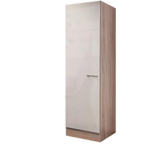 FlexWell Geschirrschrank, Sonoma Eiche, Kaschmir, Metall, 3 Fächer, 50x200x57 cm, Küchen, Küchenmöbel, Küchenschränke, Geräteumbauschränke