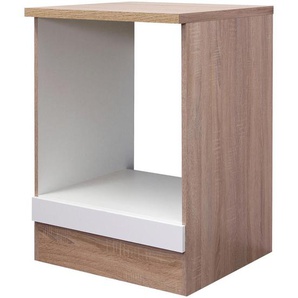 FlexWell Herdumbauschrank, Weiß, Sonoma Eiche, 60x85x57 cm, Made in Germany, individuell planbar, Küchen, Küchenmöbel, Küchenschränke, Geräteumbauschränke