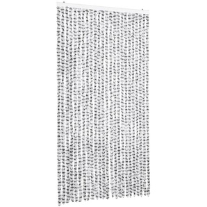 Fliegenvorhang Hellgrau und Dunkelgrau 100x230 cm Chenille Vidaxl 300710