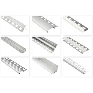 Fliesenschienen Edelstahl - silber gebürstet große Auswahl 2 Meter:9mm, Quadrat-Profil