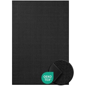 Floordirekt Schmutzfangmatte, Anthrazit, Textil, meliert, rechteckig, 60x90 cm, Oeko-Tex® Standard 100, rutschfest, schmutzabweisend, für Fußbodenheizung geeignet, alle Fußböden rutschhemmend, pflegeleicht, abriebfest, lichtunempfindlich,