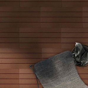 Floordirekt Terrassenfliese, Hellbraun, Holzwerkstoff, 30x60 cm, rutschfest, formstabil, UV-beständig, Gartenzubehör, Terrassen- & Balkonböden
