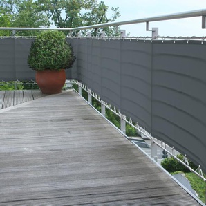 FLORACORD Balkonsichtschutz Markisen BxH: 300x90 cm, anthrazit Gr. 300 cm, 300 cm, grau (anthrazit) Balkonsichtschutz