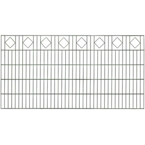 FLORAWORLD, Dekorzaun-Matte, HxLxT: 100 x 200 x 1,7 cm, Stahl, grün