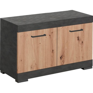Garderobenschrank FMD Schränke Gr. B/H/T: 80 cm x 50 cm x 34,9 cm, 2 St., braun (matera, artisan eiche) Baby Kindergarderoben