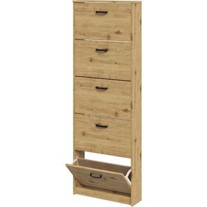 FMD Schuhschrank Step 5 Schuhkipper mit 5 Schuhklappen, Höhe 168,5 cm, Tiefe 17 cm