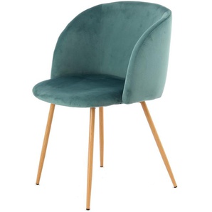Fogstad Dining Chair - Contemporary - Green - Polyester - 56 cm x 54 cm x 84 cm