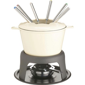 Fondue MASTER CLASS MasterClass Fondues beige (cremefarbig) Fondue emailliertes Gusseisen, in Geschenkverpackung