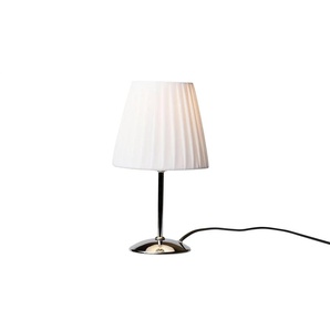 for friends Tischlampe chrom mit weißem Kunststoffschirm   ¦ weiß ¦ Maße (cm): H: 29  Ø: 16