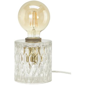levelone Tischleuchte  1-flammig  Glas in Kristall-Optik   ¦ transparent/klar ¦ Maße (cm): H: 12  Ø: 11
