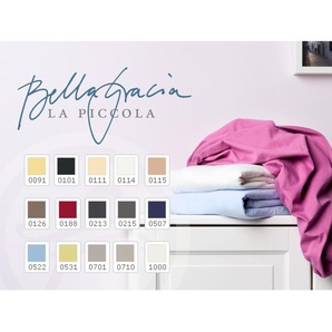 Formesse »Bella Gracia« Topper Spannbetttuch La Piccola 0211 jeansblau / 100x200 cm