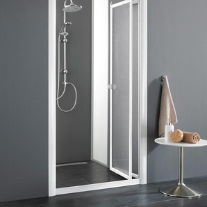 Dusch-Falttür FORTE Domino Duschtüren Gr. B/H: 102 cm x 185 cm, beidseitig montierbar, ohne Antikalk-Versiegelung, weiß Duschen mit Verstellbereich