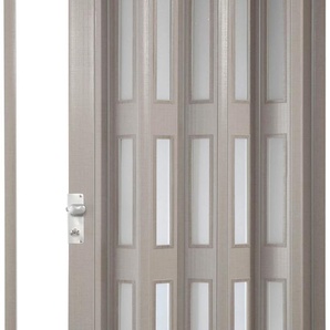 FORTE Falttür Elvira Türen Gr. 186 cm, 137 cm, Türanschlag wechselbar, grau (grau gewebt) Falttüren