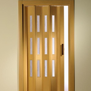 FORTE Falttür Türen Gr. 218 cm, 88,5 cm, Türanschlag wechselbar, braun (eichefarben) Falttüren