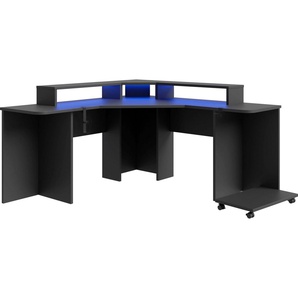 FORTE Gamingtisch Tezaur, mit RGB-Beleuchtung, Breite 160 cm